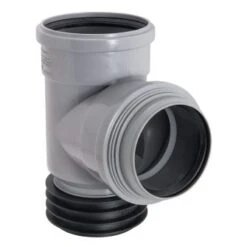 Airfit Inzet Verloop T-stuk 87°, Pp, Verjongd Spie/3x Manchet, Grijs, 110 X 90 Mm