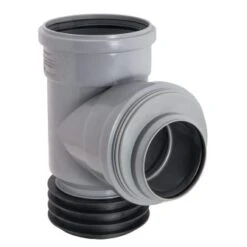 Airfit Inzet Verloop T-stuk 87°, Pp, Verjongd Spie/3x Manchet, Grijs, 110 X 75 Mm