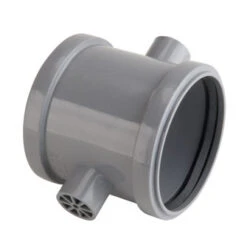 Airfit Pp Overschuifmof, 2x Manchet, Uitwendig 2 Nokken, Grijs, 125 Mm