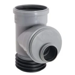 Airfit Inzet Verloop T-stuk 87°, Pp, Verjongd Spie/3x Manchet, Grijs, 110 X 50 Mm