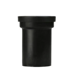 Abu Pe Wandcloset Aansluitset Met Keerklep, Recht, Zwart, 110 Mm