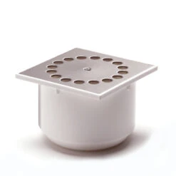 Binnenwerk Van Douchesifon, Excl. Buitenpot 255340 Of 255342, Abs (incl. Rvs-rooster), 100 X 100 Mm