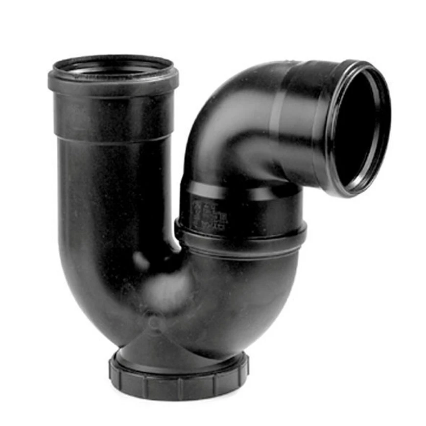 Dyka Pp Sifon Met Schroefdeksel, Zwart, 2x Manchet, 110 Mm 3 Dyka Pp Sifon Met Schroefdeksel, Zwart, 2x Manchet, 110 Mm