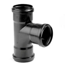 Dyka Pp T-stuk, Zwart, 90°, 3x Manchet, 75 Mm