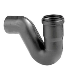 Dyka Pp Sifon, Zwart, 1x Manchet / 1x Spie, 75 Mm