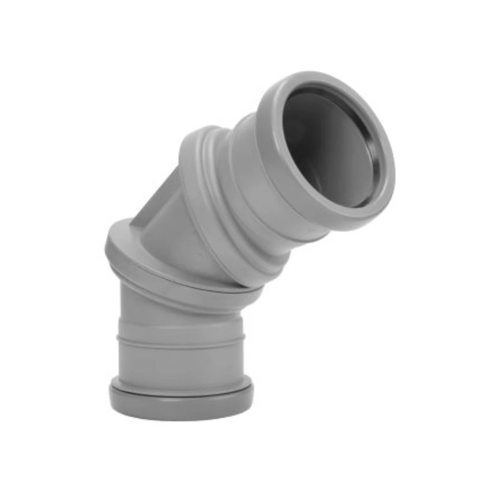 Airfit Pp Verstelbare Bocht 0°-90°, 2x Manchet, Grijs, 50 Mm 3 Airfit Pp Verstelbare Bocht 0°-90°, 2x Manchet, Grijs, 50 Mm