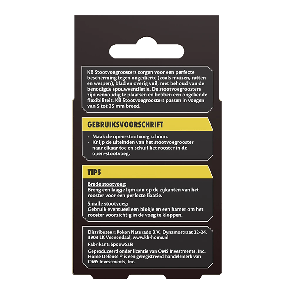 KB Stootvoegrooster RVS 50mm - 10 Stuks - Insecten En Ongedierte 4 KB Stootvoegrooster RVS 50mm - 10 Stuks - Insecten En Ongedierte - Afbeelding 2
