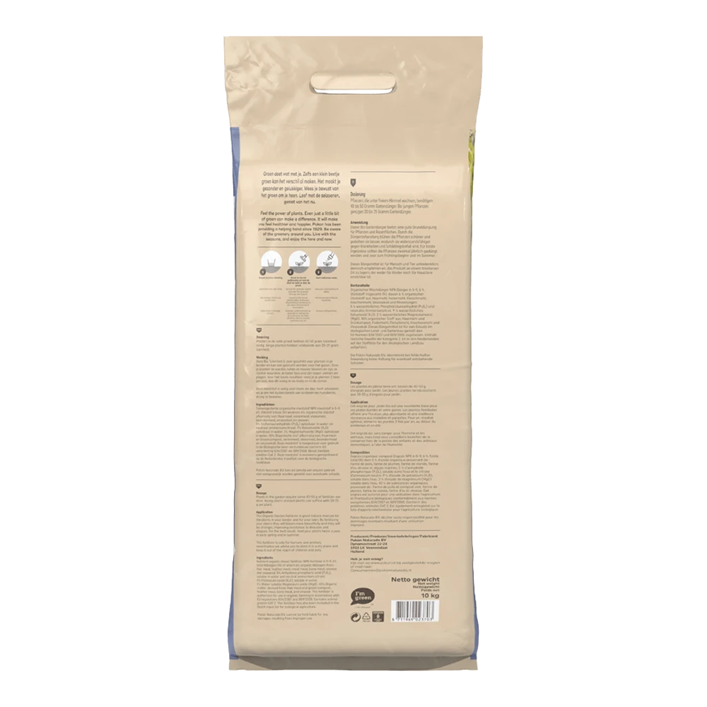 Pokon Bio Tuinmest 10kg - Tuinplanten Voeding, Gazonmeststof 4 Pokon Bio Tuinmest 10kg - Tuinplanten Voeding, Gazonmeststof - Afbeelding 2