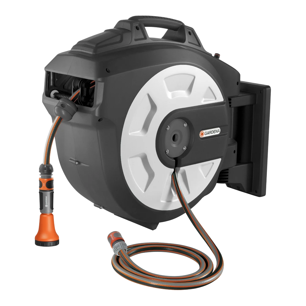 Roll-up Auto Met Broes - 35m - Wit - Gardena 3 Roll-up Auto Met Broes - 35m - Wit - Gardena