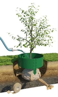 RootBarrier® Watertapes 10cm Breed, Rol 50 Meter -Tuinverzorgingswinkel rootbarrier arbretio watertapes gietrand 1