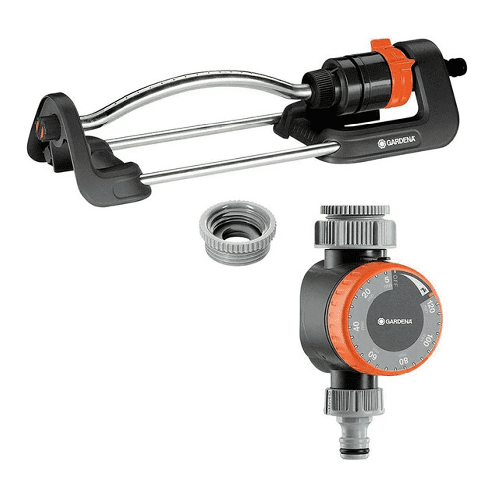 Zwenksproeier Aqua Met Watertimer - S - Gardena 3 Zwenksproeier Aqua Met Watertimer - S - Gardena